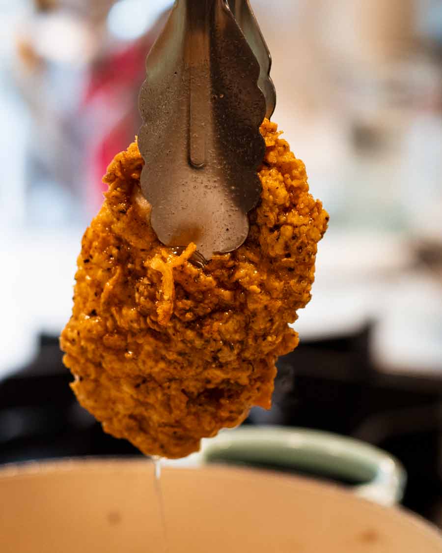 Making Crunchy Fried Chicken Burgers