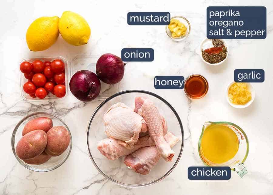 Ingredients in Mediterranean Baked Chicken Dinner
