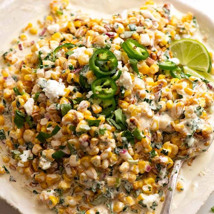 Overhead photo of Mexican Corn Salad